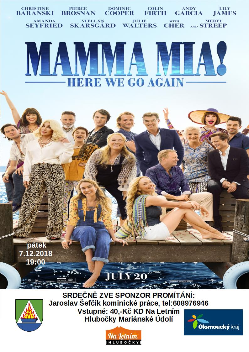 KINO v KD promítání filmu Mamma Mia! Here We Go Again