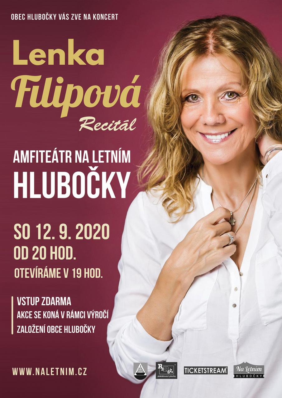 Lenka Filipová - recitál v doprovodu muzikantů - KD Hlubočky, amfiteátr